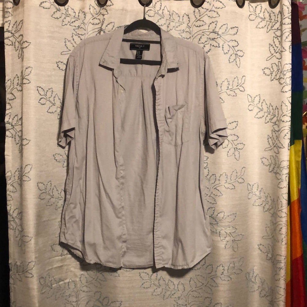 grey button up